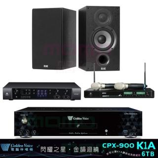 【金嗓】CPX-900 K1A+JBL BEYOND 1+ACT-941+Elac Debut 2.0 DB62(6TB伴唱機+擴大機+無線麥克風+喇叭)