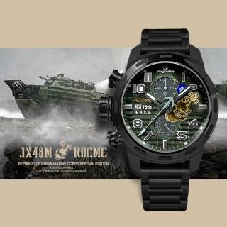 【elegantsis 愛樂時】海軍陸戰隊3.0版 75週年紀念款計時錶(ELJX48MQS-ROCMC 75 BK)