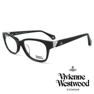 【Vivienne Westwood】光學鏡框經典英倫風-黑-VW349 V01(黑-VW349 V01)