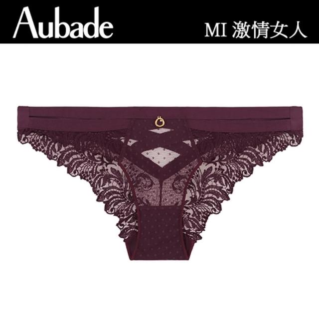 【Aubade】激情女人蕾絲三角褲-MI(莓酒紫)