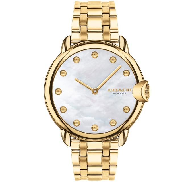 【COACH】官方授權經銷商 優雅貝面時尚手錶-36mm 畢業 禮物(14503987)