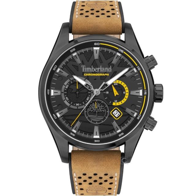 【Timberland】天柏嵐 美式潮流時尚腕錶(TDWGC2102401/46mm 卡其色)