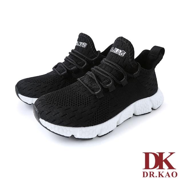 【DK 高博士】素色輕量飛織氣墊女鞋 73-2233-90 黑色