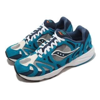 【SAUCONY 索康尼】休閒鞋 Grid Azura 2000 男鞋 藍灰 復古 支撐 Denim 反光 索康尼(S704914)