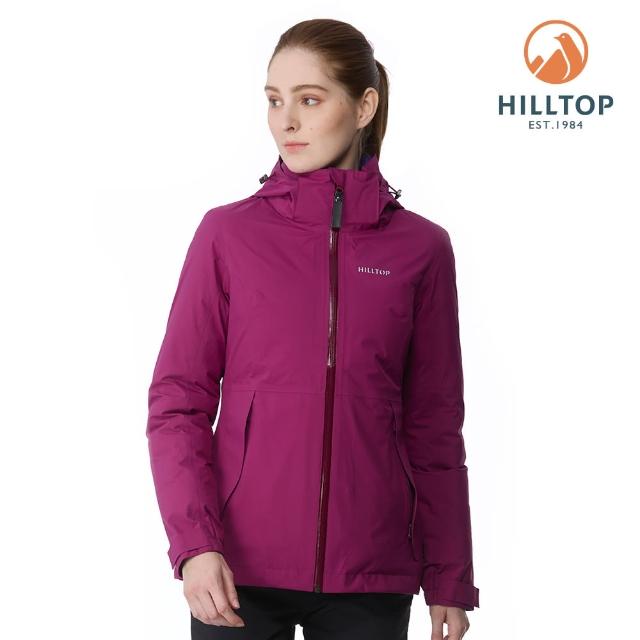 【Hilltop 山頂鳥】GORE-TEXPACLITE單件式超輕量防水外套（可銜接內件） 女款 紫紅｜PH22XFY5ECH0