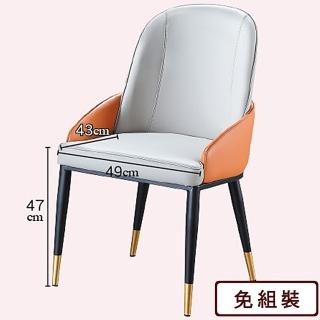 【AS雅司設計】AS-采妮桔色餐椅-49*60*89CM