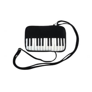 【KM MUSIC】立體鍵盤斜背手機袋(背帶 提袋 斜背包 鍵盤造型提袋)