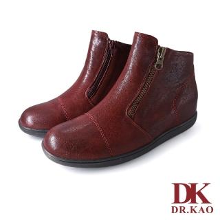 【DK 高博士】復古素面質感空氣女靴 87-2140-02 酒紅