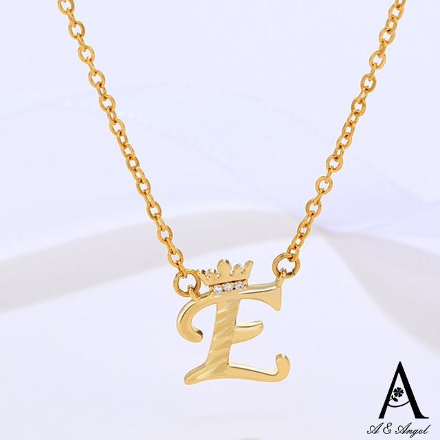 【ANGEL】黃冠英文字母設計水鑽項鍊(8色可選)