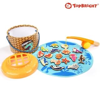 【Top Bright】快樂海洋釣魚組26件組(木質木頭玩具/手眼協調/釣魚玩具)