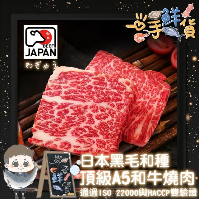 【一手鮮貨】日本鹿兒島A5和牛燒肉片(6盒組/單盒100g)