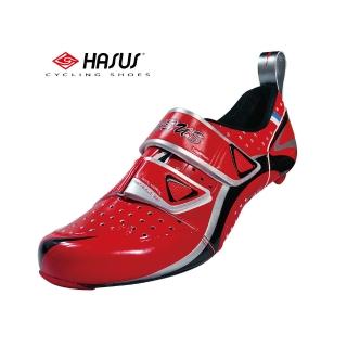 【HASUS】記洋行-Triathlon 三鐵自行車鞋(後套三角鐵環 首創多段式毛勾面設計HKC01RED)
