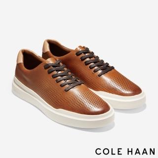【Cole Haan】GP RALLY LASER CUT SNEAKER 雷射雕孔 真皮休閒運動鞋 男鞋(棕褐象牙-C31218)