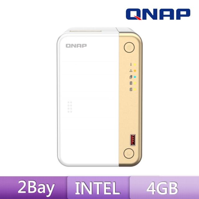 【QNAP 威聯通】TS-262-4G 2Bay NAS 網路儲存伺服器