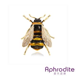 【Aphrodite 愛芙晶鑽】彩釉胸針 蜜蜂胸針/手工彩釉可愛小蜜蜂造型胸針(3色任選)
