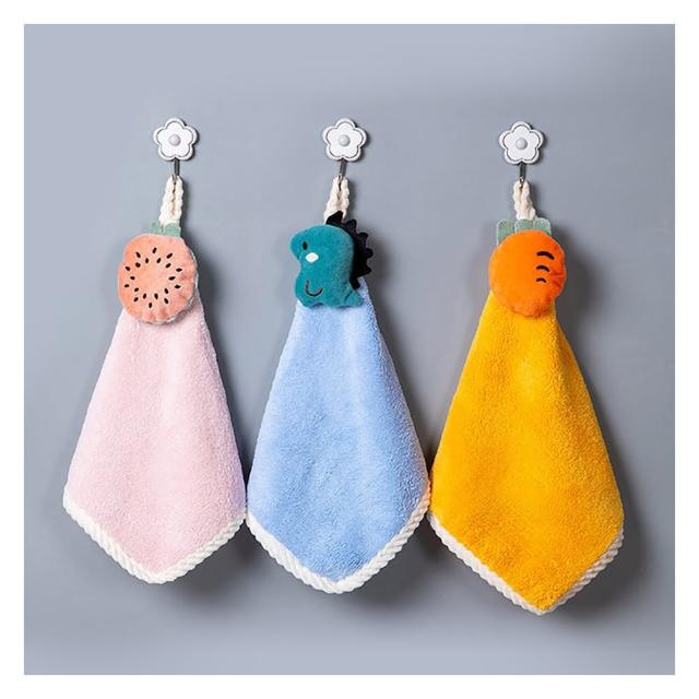 【La Vie】可掛式造型擦手巾超強吸水毛巾(二入一組/多色可選)