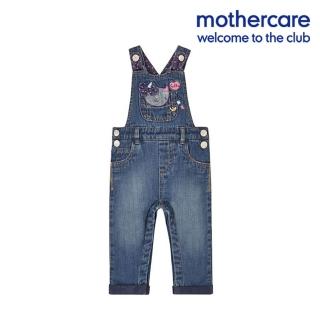 【mothercare】專櫃童裝 花刷毛牛仔吊帶褲(6個月-5歲)