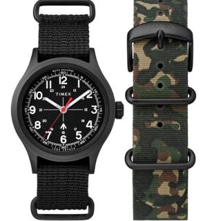 【TIMEX】xTODD SNYDER聯名限量MILITARY復古軍用腕錶組-黑/40mm