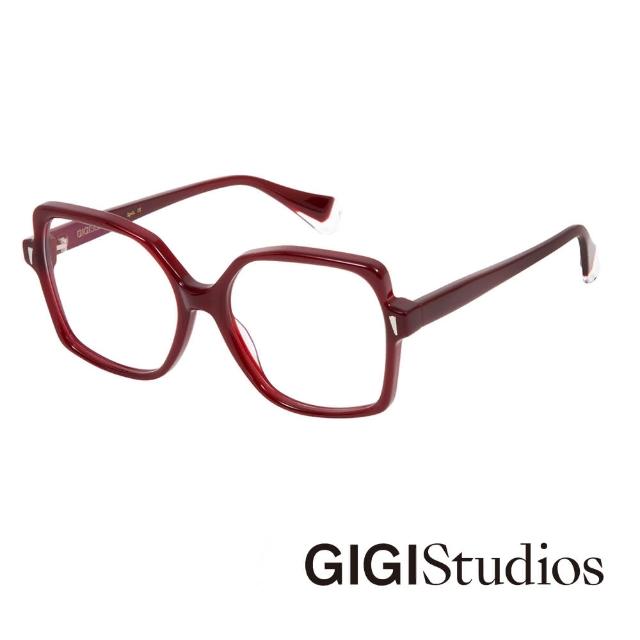 【GIGI Studios】經典大方框光學眼鏡(紅 - KENYA-6660/6)