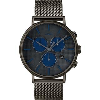 【TIMEX】天美時 Fairfield Chrono系列 時尚三眼計時手錶(TXTW2R98000 灰藍)
