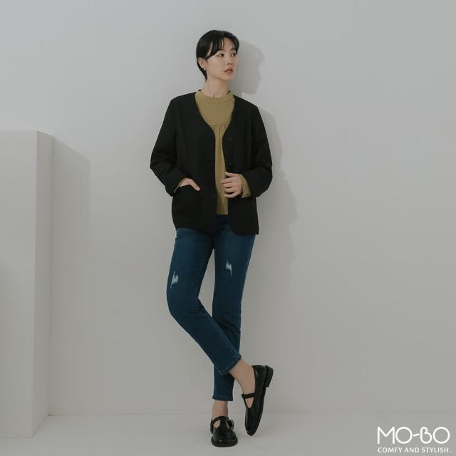 【MO-BO】簡約V領西裝外套(外套)