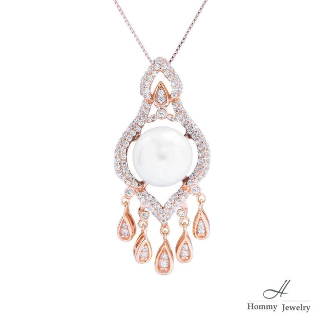 【Hommy Jewelry】仕女浪漫 法式流蘇珍珠項鍊(珍珠)