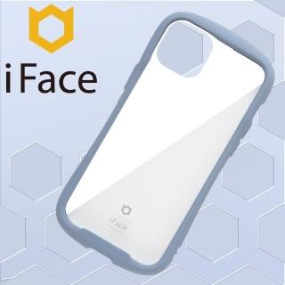 【iFace】iPhone 14 Plus 6.7吋 Reflection 抗衝擊強化玻璃保護殼 - 莫蘭迪藍色
