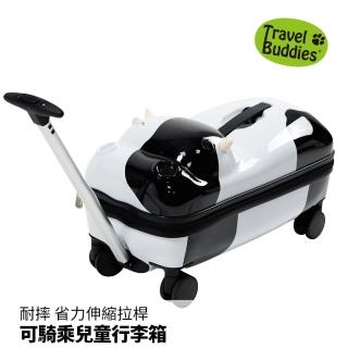 【Travel Buddies】動物巴士行李箱-18吋登機箱-黑白乳牛(拉桿行李箱 耐摔旅行箱 可騎乘行李箱)