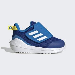 【adidas 愛迪達】EQ21 Run 2.0 AC I 小童 運動鞋 學步 透氣 舒適 魔鬼氈 嬰兒鞋 藍(GZ1801)