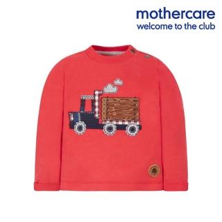 【mothercare】專櫃童裝 橘紅色卡車噗噗長袖T恤(6-12個月)