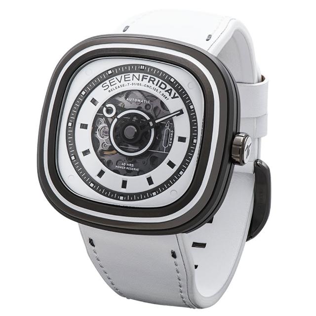【SEVENFRIDAY】WHITE T系列 限量 自動上鍊機械錶-45.6x45mm(T1/05)
