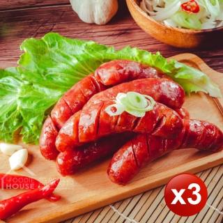【無敵好食】台灣原味豬肉香腸 x3包(300g/包_5條入)