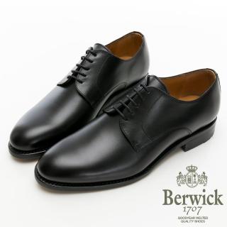 【GEORGE 喬治皮鞋】Berwick 西班牙進口-固特異工藝圓頭素面質感真皮紳士鞋 - 黑 135015KM-10