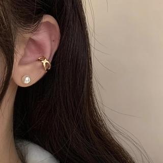 【Oni 歐妮】鍊條C型 不對稱耳骨夾式耳環無耳洞耳扣耳夾耳窩夾(1個入)