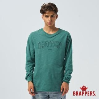 【BRAPPERS】男款 弧形LOGO印花T恤(綠)