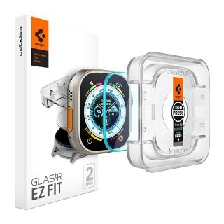 【Spigen】SGP Apple Watch Ultra 2/1代_共用 49mm-Glas tR EZFit 快易貼(透明:2入組)