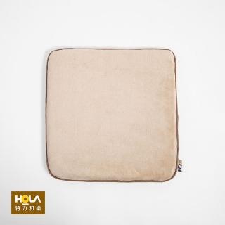 【HOLA】WARM TOUCH石墨烯法蘭絨單人坐墊40x40-米棕