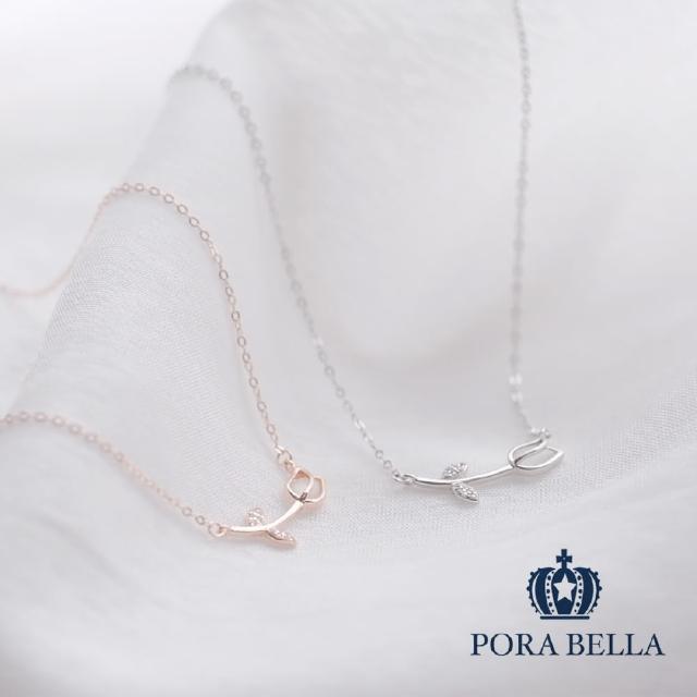 【Porabella】925純銀花朵項鍊 小眾設計款ins風 情人節禮物 生日禮物 玫瑰花項鍊 Necklace