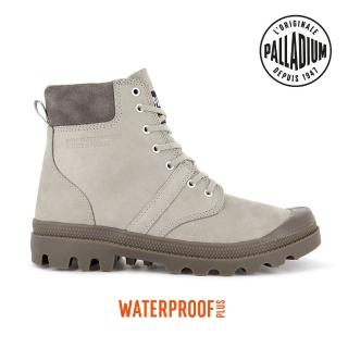 【Palladium】PALLABROUSSE CUFF WP+皮革防水靴-中性-沙漠灰(77982-297)
