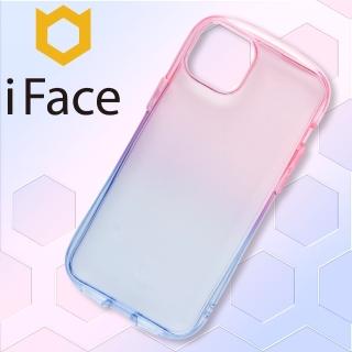 【iFace】iPhone 14 Plus 6.7吋 Look in Clear Lolly 抗衝擊透色糖果保護殼 - 藍寶蜜桃色