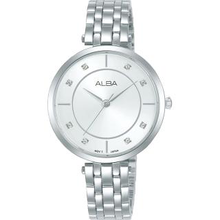 【ALBA】雅柏 簡約晶鑽女錶-銀/32mm(ARX087X1/Y121-X160S)
