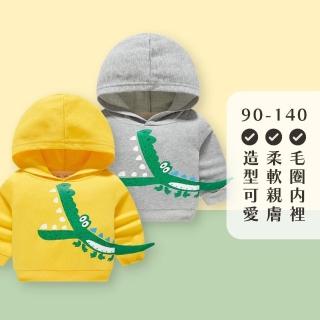 【歐巴小舖】綠色大鱷魚春秋連帽長袖上衣(兒童 男孩 男童 上衣 季 款)