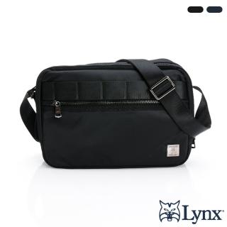 【Lynx】美國山貓菁英男士多層收納橫式側背包 - 共二色