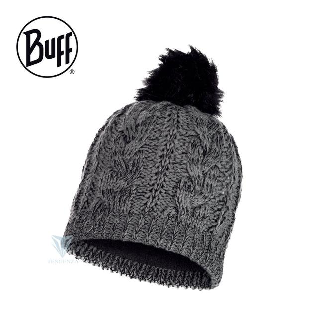 【BUFF】BFL116044 DARLA-針織保暖毛球帽-知性灰(保暖/穿搭/造型/毛球帽/舒適)
