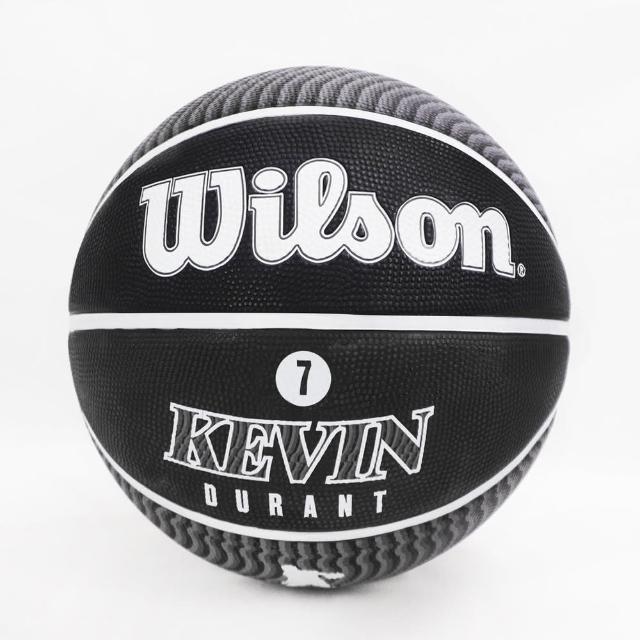 【WILSON】NBA Durant 籃球7號 球員系列 耐磨橡膠 室外適用 籃網 黑灰(WZ4006001)