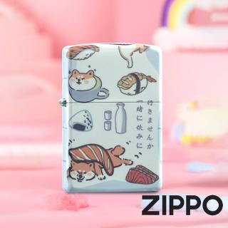 【Zippo官方直營】藍白壽司柴犬防風打火機(美國防風打火機)