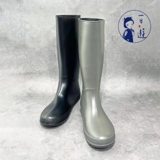 【NicoFun 愛定做】一日遊 中筒靴型雨鞋 靴型雨鞋 防水短靴 橡膠雨鞋(旅行 輕便 37~40碼)