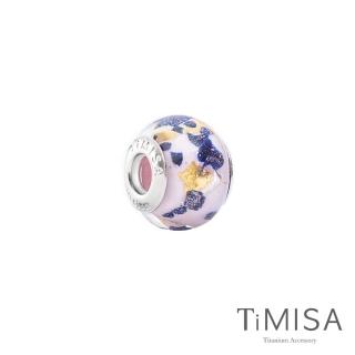 【TiMISA】地球-粉 純鈦飾品 琉璃串珠(11mm)