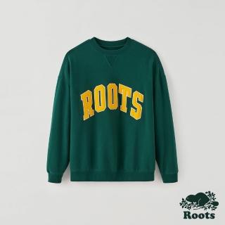 【Roots】Roots 女裝- 運動派對系列 品牌LOGO圓領上衣(綠色)