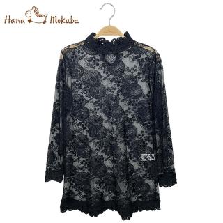 【Hana Mokuba】花木馬日系女裝薄透蕾絲小立領氣質上衣(上衣)
